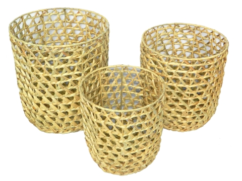 3pc water hyacinth storages open weave